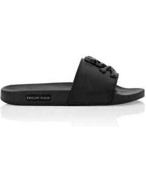 Philipp Plein Logo Details, Flip-Flops - Black