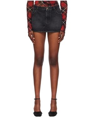 Jean Paul Gaultier Five-Pocket Denim Mini Skirt - Blue