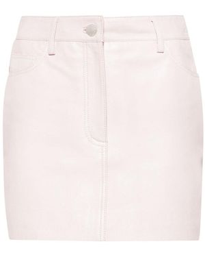 REMAIN Birger Leather Mini Skirt - Pink