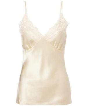 Stella McCartney Lace-Trimmed Silk Satin Camisole - Natural