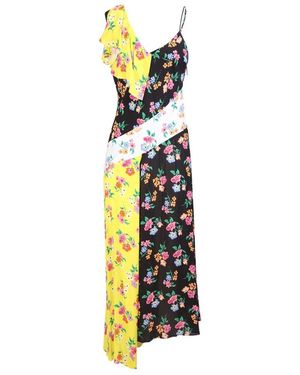 MSGM Allover Printed Asymmetric Hem Dress - White