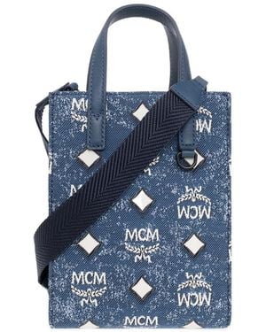 MCM Hanayi Shoulder Bag - Blue
