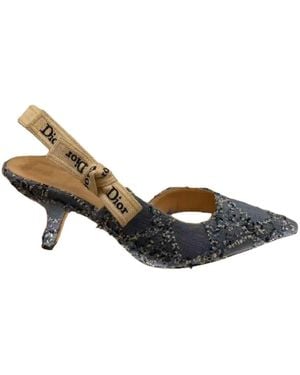 Dior Pointed-Toe High-Heeled Sandals - Metallic