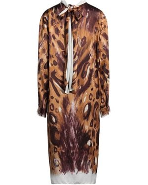 Marni Colorful Satin Dress - Brown