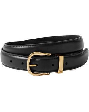 Nili Lotan Louise Leather Belt - White