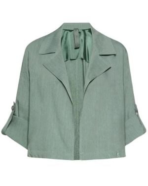 Marella Stretch Viscose And Linen Jacket - Green