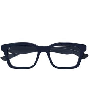 McQueen Eyewear Square Frame Glasses - Blue
