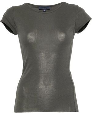 Soeur Ribbed Knit T-Shirt - Grey