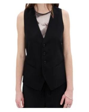 Ann Demeulemeester Charlotte Button-Fastening Waistcoat - Black