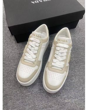 Prada Round Toe Low Top Sneakers - Black