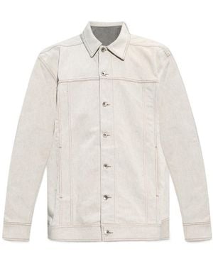 Rick Owens Strap-Detailed Buttoned Lightweight Jacket - White