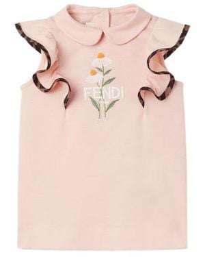 Fendi Jersey Baby Dress - Pink