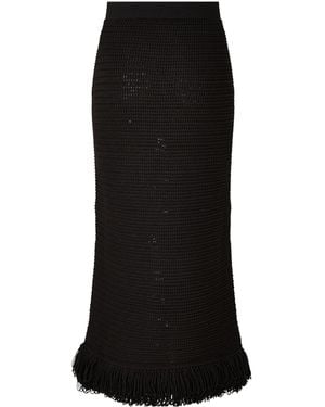 Bottega Veneta Simple Middle Skirt - Black