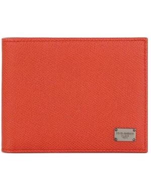 Dolce & Gabbana Logo Details Wallet - Red