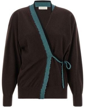 Dries Van Noten Long-Sleeve Open-Front Cardigan - Black