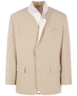 Magliano Notched-Lapels Jacket - Natural