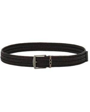 Ferragamo Woven Belt - White