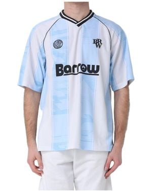 Barrow Striped Logo-Print T-Shirt - Blue