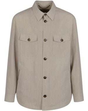 Canali Utility Patch-Pocket Jacket - Gray