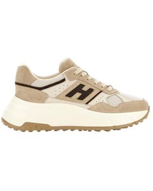 Hogan Hi-Fi Lace-Up Trainers - Natural