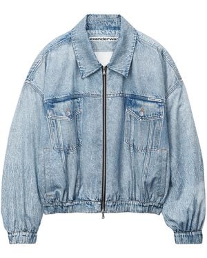 Alexander Wang Denim Bomber Jacket - Blue