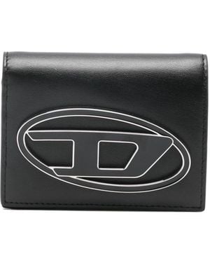 DIESEL D Plaque Bi-Fold Wallet - Black