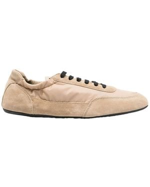 Prada Lace-Up Trainers - Natural