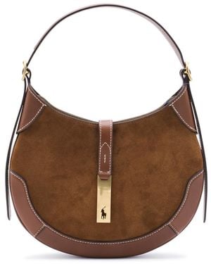 Polo Ralph Lauren Polo Pony Detailed Small Shoulder Bag - Brown