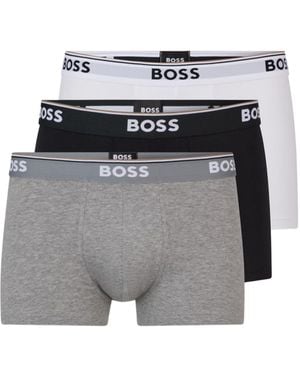 BOSS Bodywear 3 Pack Power Trunks - Grey