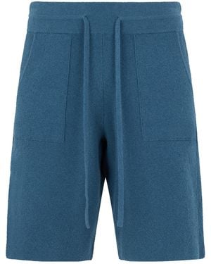 Roberto Collina Sponge Drawstring Bermuda Shorts - Blue