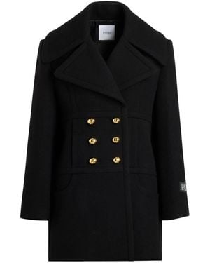 Patou Double-Breasted Coat - Black