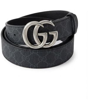 Gucci Gg Marmont Reversible Buckle Belt - Black