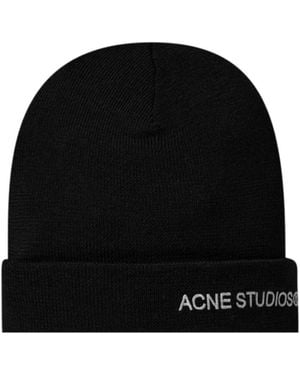 Acne Studios Logo Detail Hat - Black