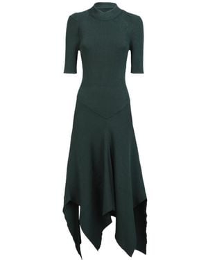 Stella McCartney Asymmetric Ribbed-Knit Dress - Green