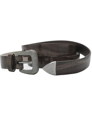 Brunello Cucinelli Metal Buckle Belt - White