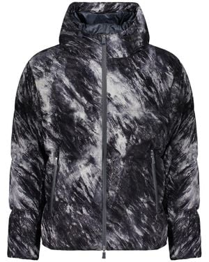 Herno Hooded Printed Down Jacket - Black