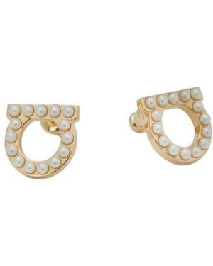 Ferragamo Ferragamo Gancini Embellished Earrings - Metallic