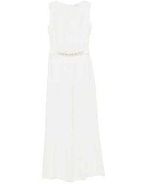 P.A.R.O.S.H. Floral-Print Jumpsuit - White