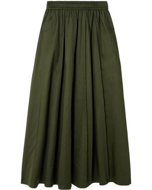 JOSEPH Manar Pleated Midi Skirt - Green