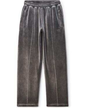 Alexander Wang T By Terry Oversized Mid-Rise Belted Joggers - Grey