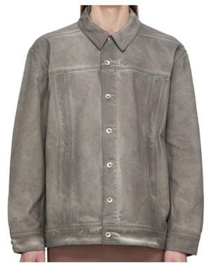 Rick Owens Long-Sleeved Casual Jacket - Gray