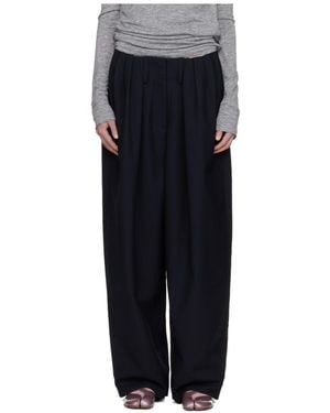 OPEN YY Gathered Trousers - Black