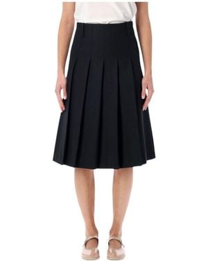 A.P.C. Pleated Flared Skirt - Black