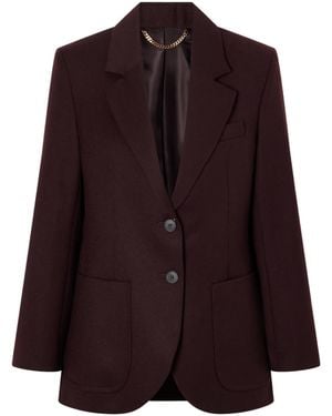 Victoria Beckham Single-Breasted Wool-Blend Blazer - Purple