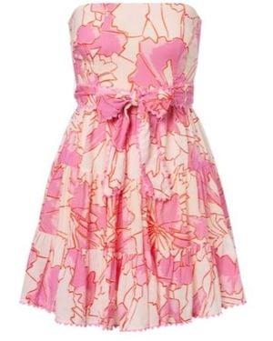 Poupette Christine Printed Cotton Minidress - Pink