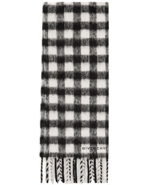 Givenchy Checked Scarf - White
