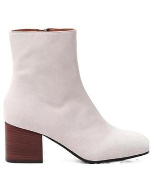 Marni Leather 70 Mm Ankle Boots - White