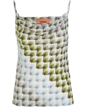 Missoni Patterned Lace Top - Green