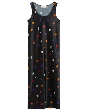 Sportmax Printed Sleeveless Dress - Black