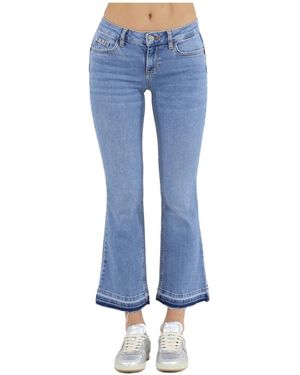 Liu Jo Unfinished Hem Bootcut Jeans - Blue